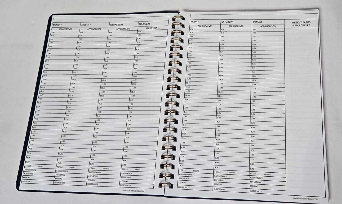 Real Estate Daily Sales Tracking Planner